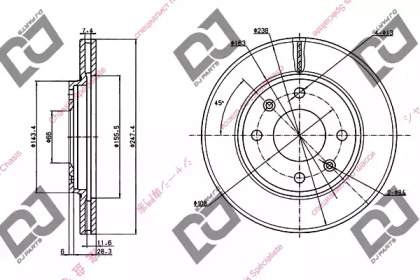 Тормозной диск DJ PARTS BD1184